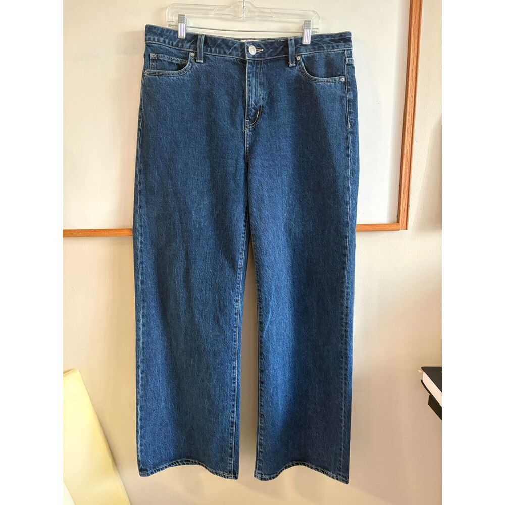 Show Me Your Mumu Wide Leg Jeans 32 Dark Wash High Rise Denim
